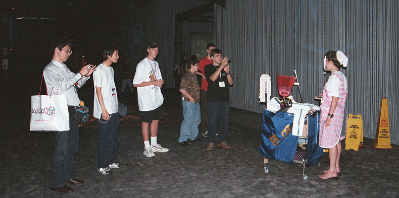 Hypermask pictures of HyperMask performances at SIGGRAPH'99