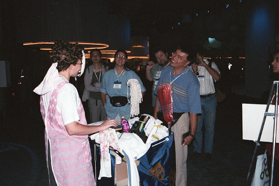 Hypermask pictures of HyperMask performances at SIGGRAPH'99