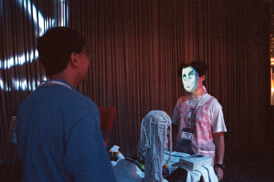 Hypermask pictures of HyperMask performances at SIGGRAPH'99